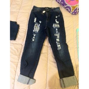 High Waist Ripped Jeans - Fashion Nova